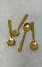Load image into Gallery viewer, Lot Of 4 Pcs Gold Tone Decorative Collectible Home &amp; Tableware Small Spoons

