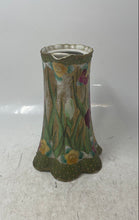 Load image into Gallery viewer, Vintage Green Floral Scalloped Edge Hand Painted Ceramic Collectible Pitcher Jar
