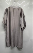 Load image into Gallery viewer, Zara Womens Gray Short Sleeve Front Zipper Side Slits Kimono Blouse Size Small

