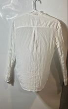 Load image into Gallery viewer, Zara Mens White Cotton Mandarin Collar Long Sleeve Button-Up Shirt Size Small
