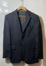 Load image into Gallery viewer, Authentic Burberry Mens Black Striped Wool Two-Button Blazer Size EUR 38 Reg
