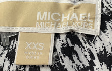 Load image into Gallery viewer, Michael Kors Womens Black White Animal Print Tie Waist One-Piece Romper Size XXS
