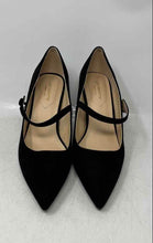 Load image into Gallery viewer, Liz Claiborne Womens Peak Black Pointed Toe Slip-On Spool Pump Heels Size 7 W
