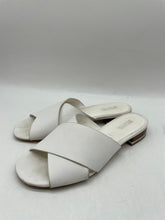 Load image into Gallery viewer, Michael Kors Womens White Leather Criss Cross Block Heel Slide Sandals Sz 5.5 M
