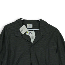 Load image into Gallery viewer, Calvin Klein Mens Green Black Striped Long Sleeve Button Up Shirt Size Medium
