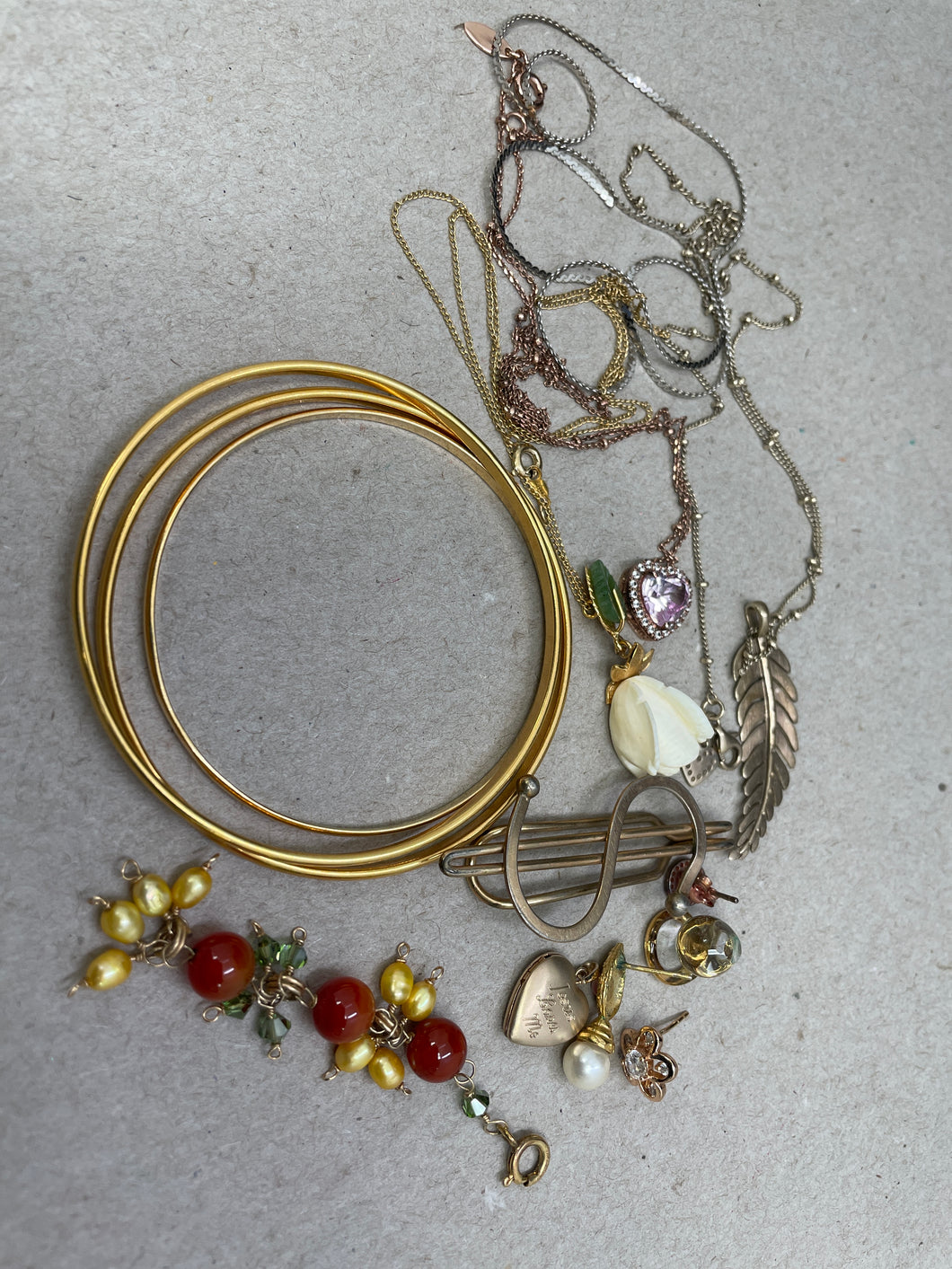 Assorted Mixed Multicolor Costume Jewelry Lot With Beaded And Stones