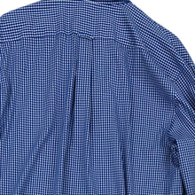 Load image into Gallery viewer, Izod Mens Blue Gingham Pocket Long Sleeve Collared Button-Up Shirt Size L

