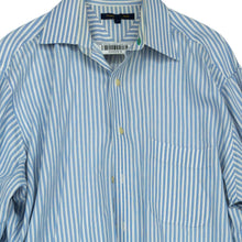 Load image into Gallery viewer, Tommy Hilfiger Mens Blue White Striped Long Sleeve Button-Up Shirt Size 16
