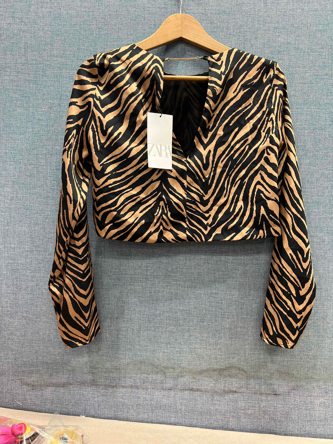 Zara Leopard Blouse Size S