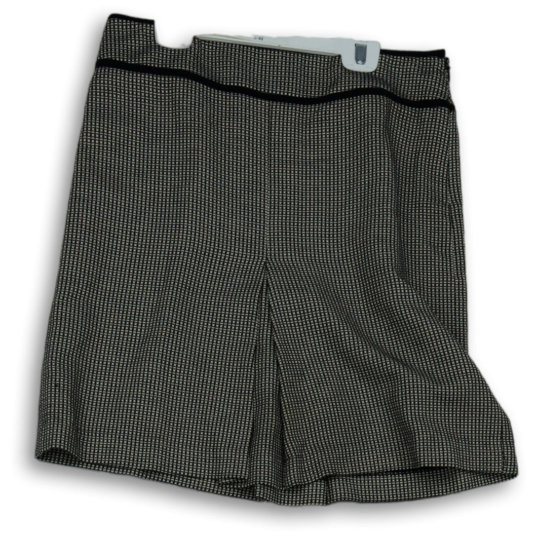 Ann Taylor Loft Womens Black White Plaid Tweed Side Zip Short A Line Skirt Sz 6P