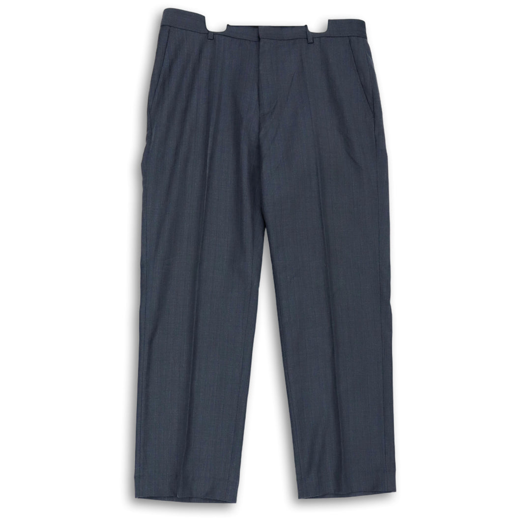 Calvin Klein Mens Gray Flat Front Slash Pocket Straight Leg Dress Pants Sz 33X30