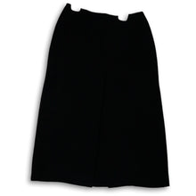Load image into Gallery viewer, INC International Concepts Womens Black Flat Front Back Zip Maxi Skirt Size 4
