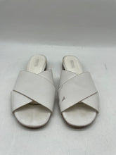 Load image into Gallery viewer, Michael Kors Womens White Leather Criss Cross Block Heel Slide Sandals Sz 5.5 M
