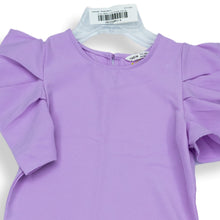 Load image into Gallery viewer, Shein Girls Lilac Ruffled Short Sleeve Crew Neck Pullover Blouse Top Size 9Y
