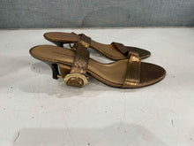 Load image into Gallery viewer, Valerie Steven Women's Gold Sandals Size 9M
