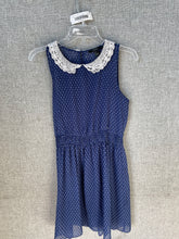 Load image into Gallery viewer, Forever 21 Womens Blue White Geometric Sleeveless Collared Summer Dress Size S
