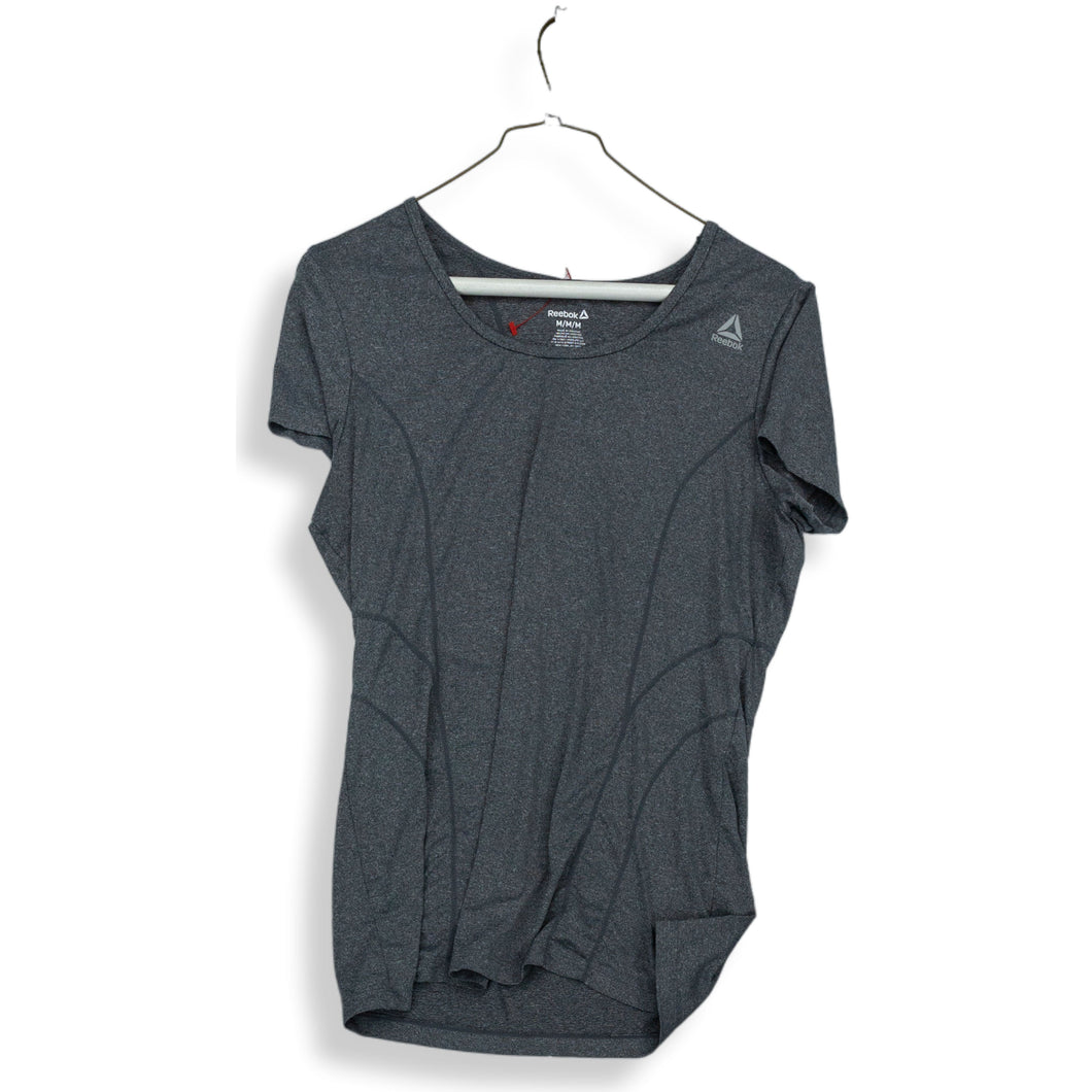 Reebok Womens Gray Short Sleeve Round NeckPerformance Shirt Size M