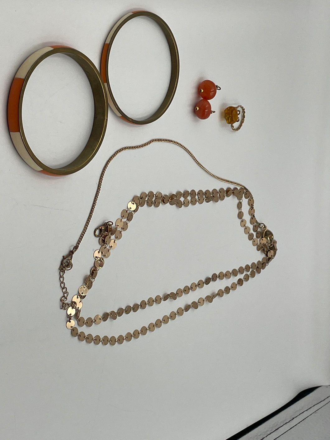 Sets of (4Pcs) ( 1 Necklaces, 2 Bracelet, 1 Earrings) Jewelry, 43.9 g