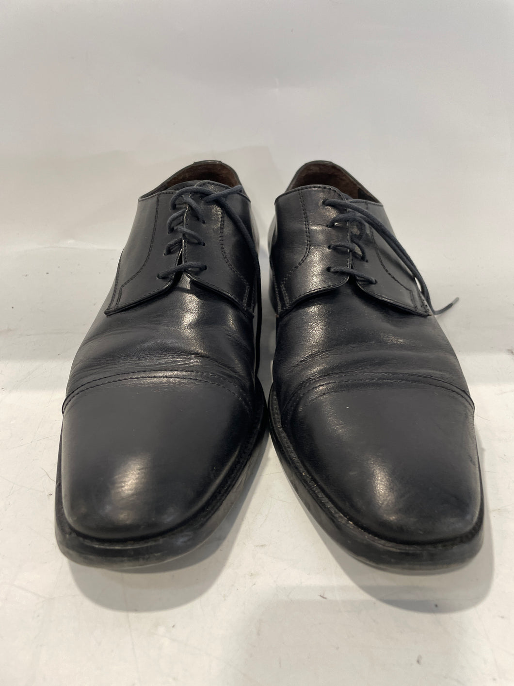 To Boot New York Adam Derrick Mens Black Leather Cap Toe Dress Shoes Size 7.5