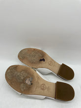 Load image into Gallery viewer, Michael Kors Womens White Leather Criss Cross Block Heel Slide Sandals Sz 5.5 M
