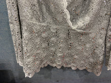 Load image into Gallery viewer, Tradition Womens Beige Sequin Long Sleeve V Neck Back Zip Blouse Top Size 18W
