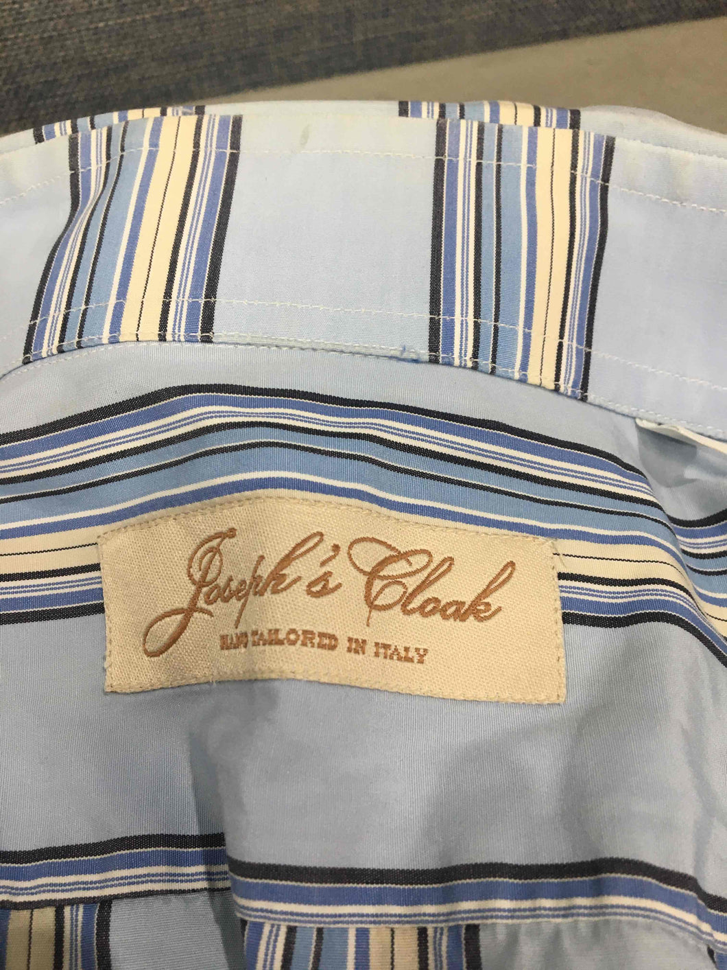 Josephs Cloak Blue Stripes Long Sleeve Shirt Size 44