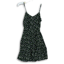 Load image into Gallery viewer, Old Navy Womens Black Floral Strappy Side Zip Short Fit &amp; Flare Dress Size XS

